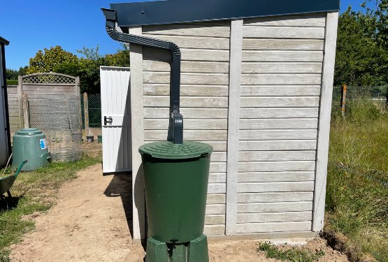 Abri de jardin en béton aspect bois 1 pente